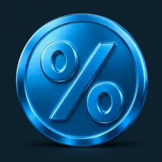 Gold percent coin — A Big Candy