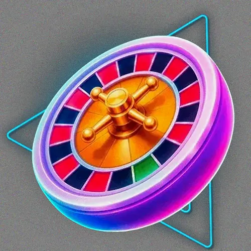 Neon roulette wheel