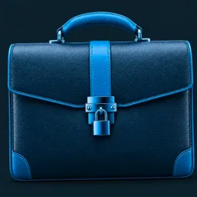 Locked leather briefcase — A Big Candy