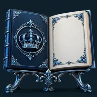 Ornate open book — A Big Candy